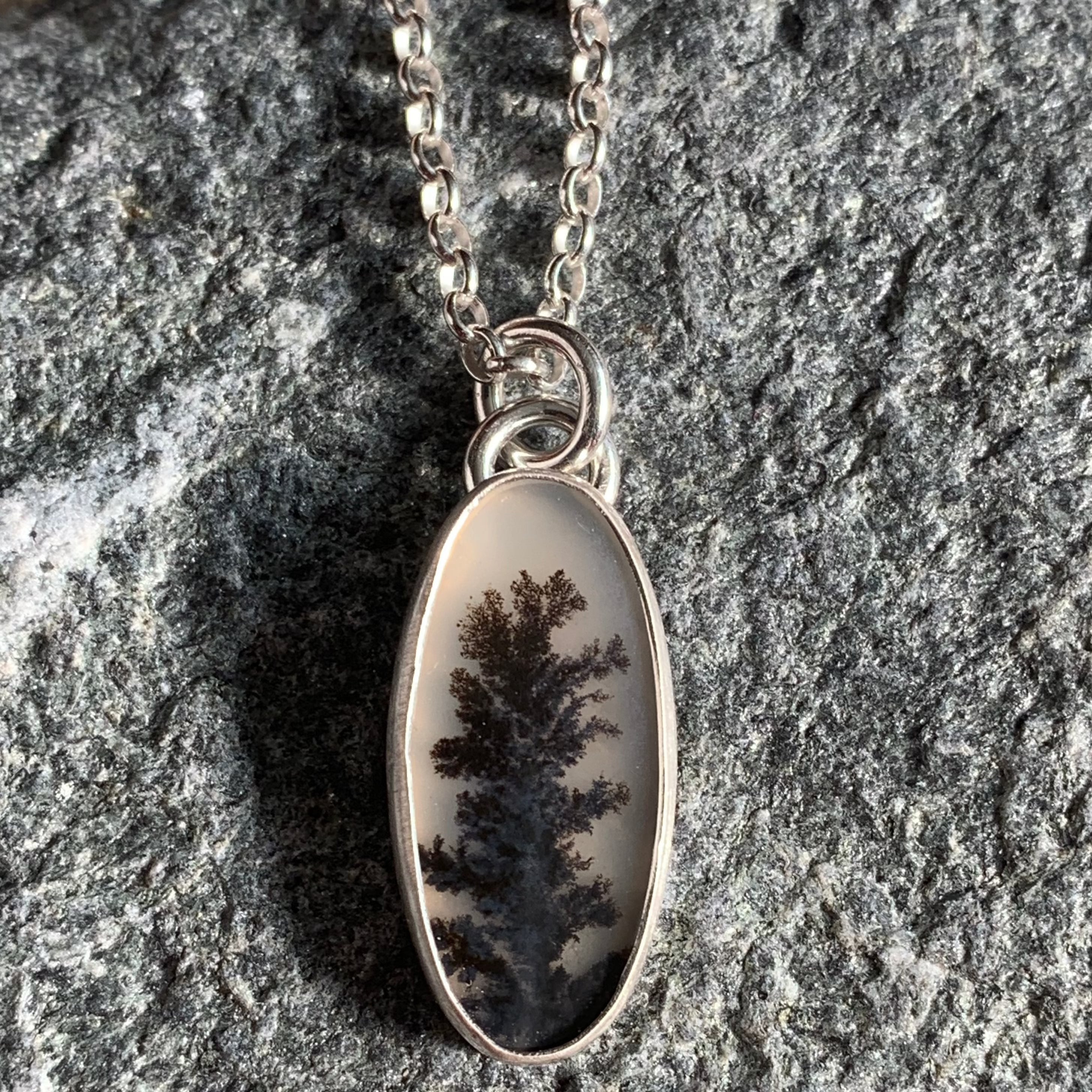 Dendritic 2025 agate pendant