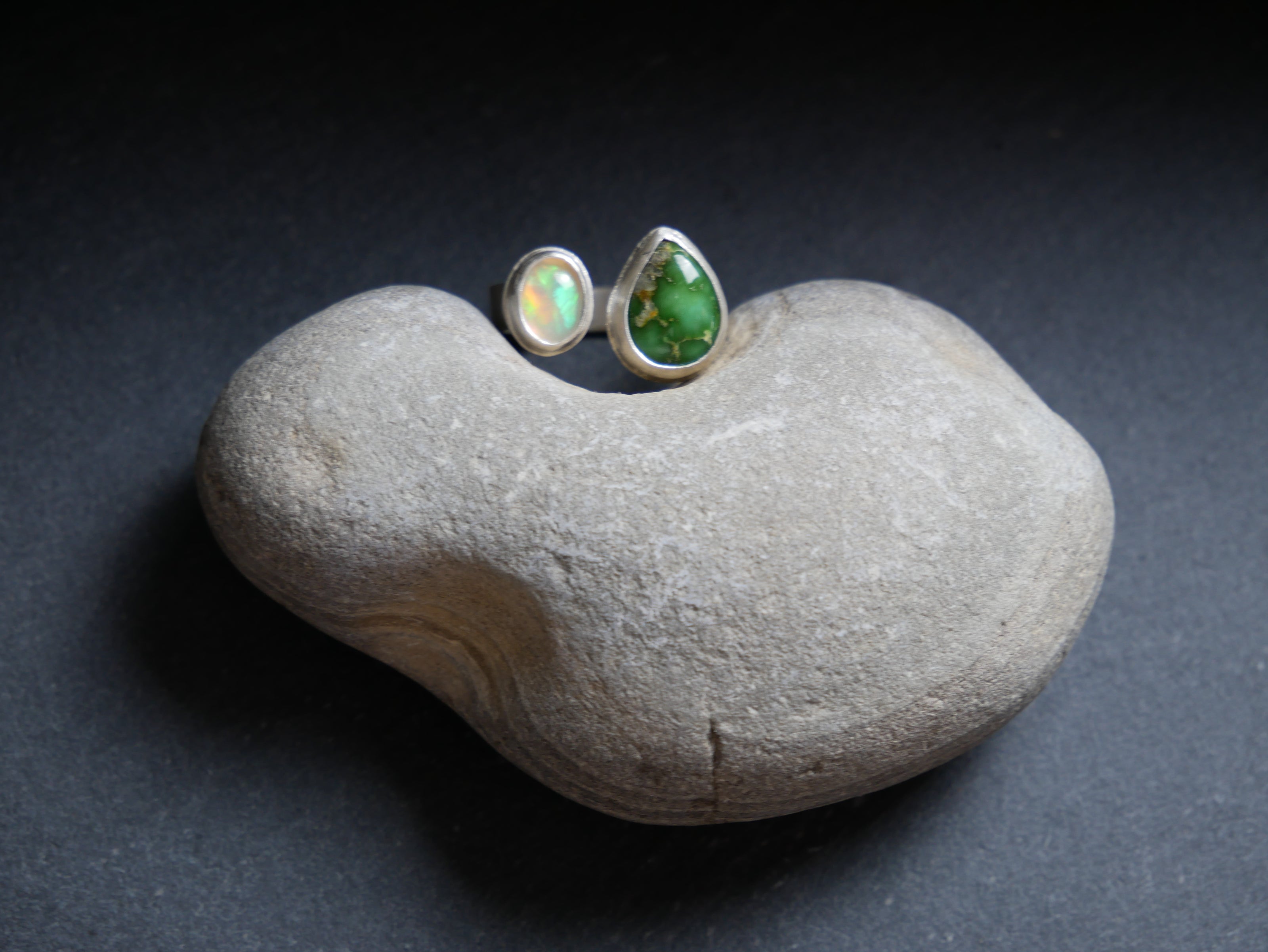 Sonora Gold Turquoise and Opal Ring