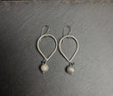 Silver Pearl and Topaz Dangles