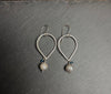 Silver Pearl and Topaz Dangles