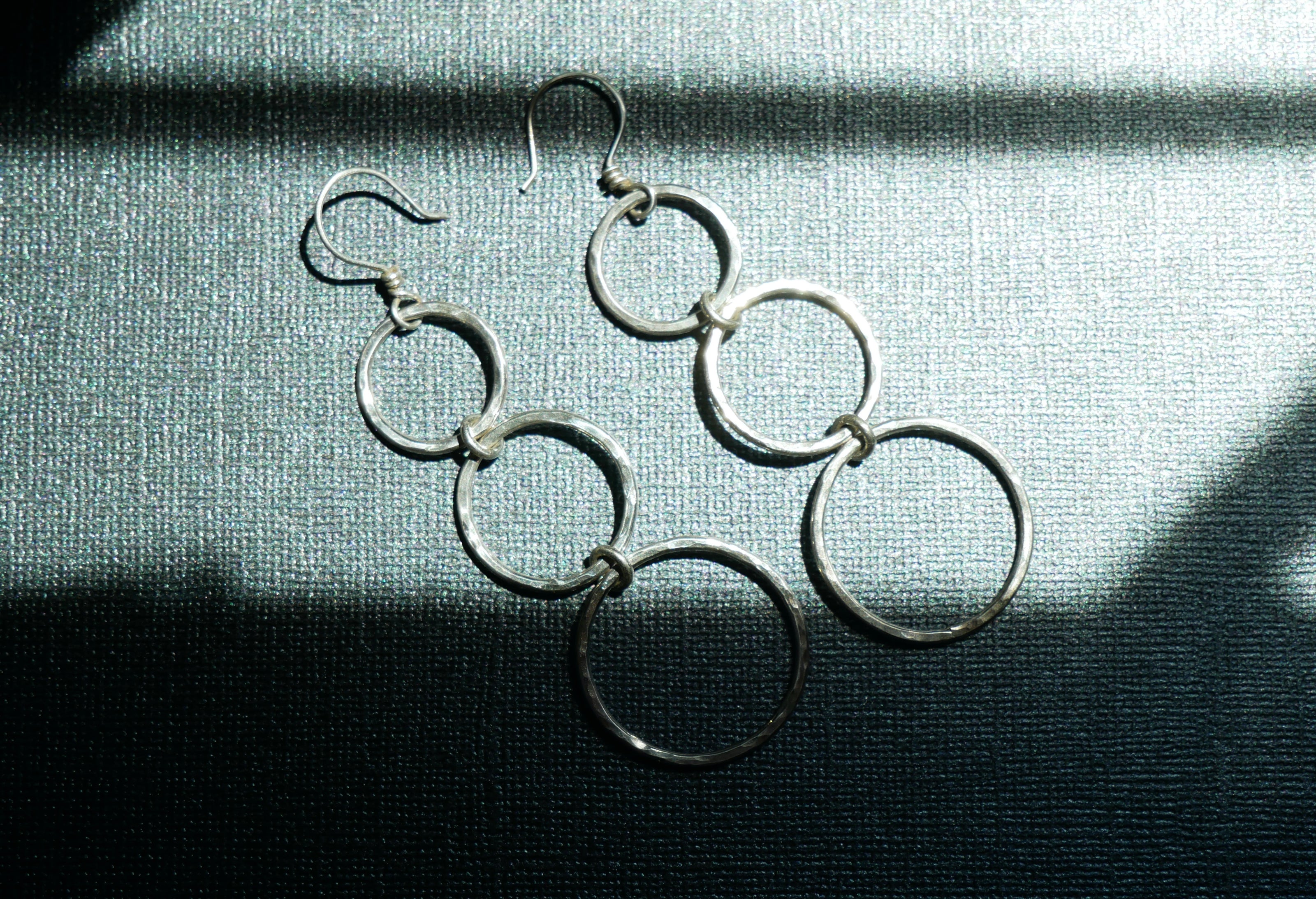 Triple Hoop Sterling Silver Earrings