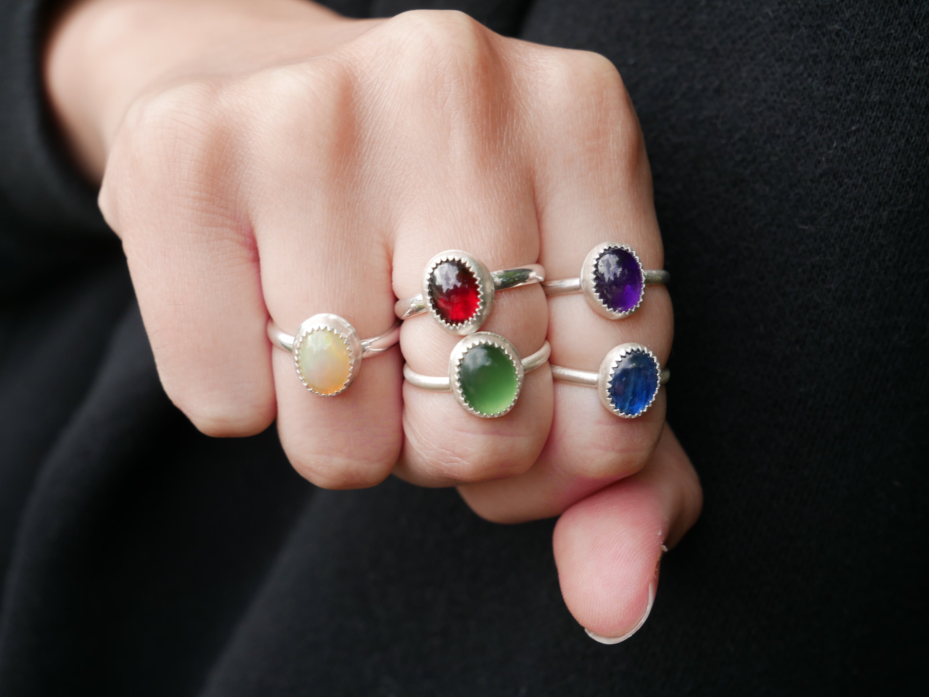 Gemmy Single Stone Rings