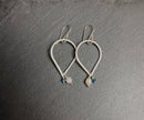 Silver, White Pearl and Topaz Dangles