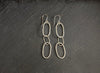 Triple Oval Silver Dangle Earrings
