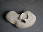 Blue Moss Kyanite and Chalcedony Double Stone Ring