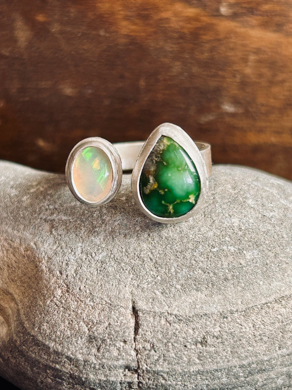 Sonora Gold Turquoise and Opal Ring