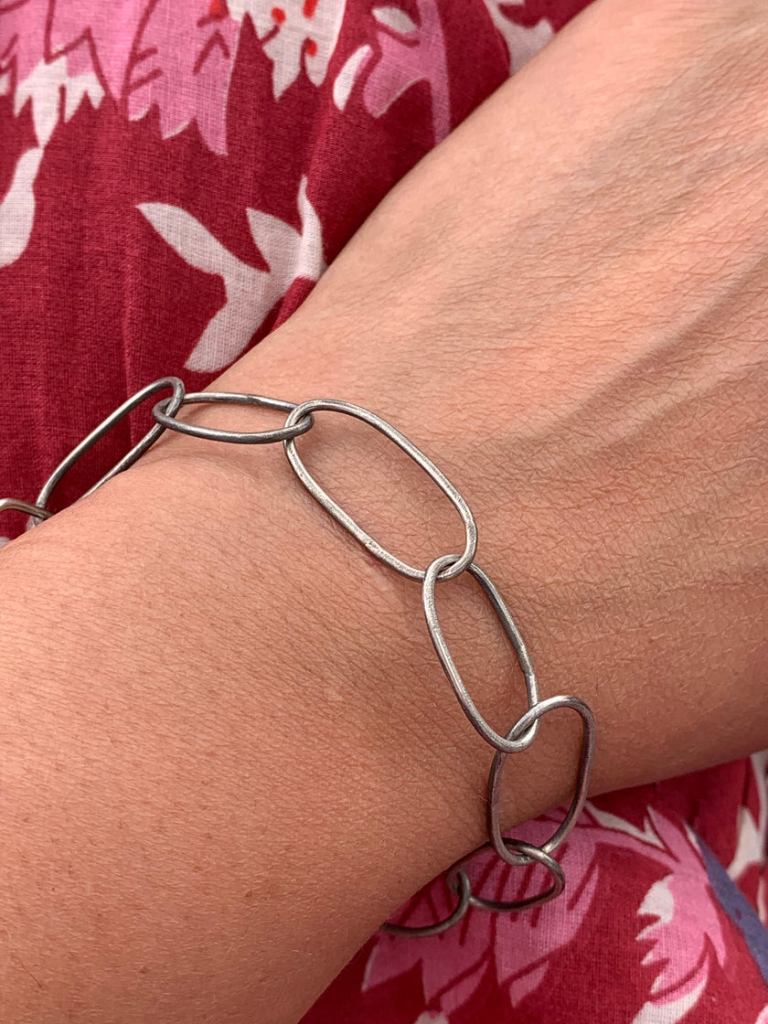 Oval Sterling Silver Bracelet (Copy)