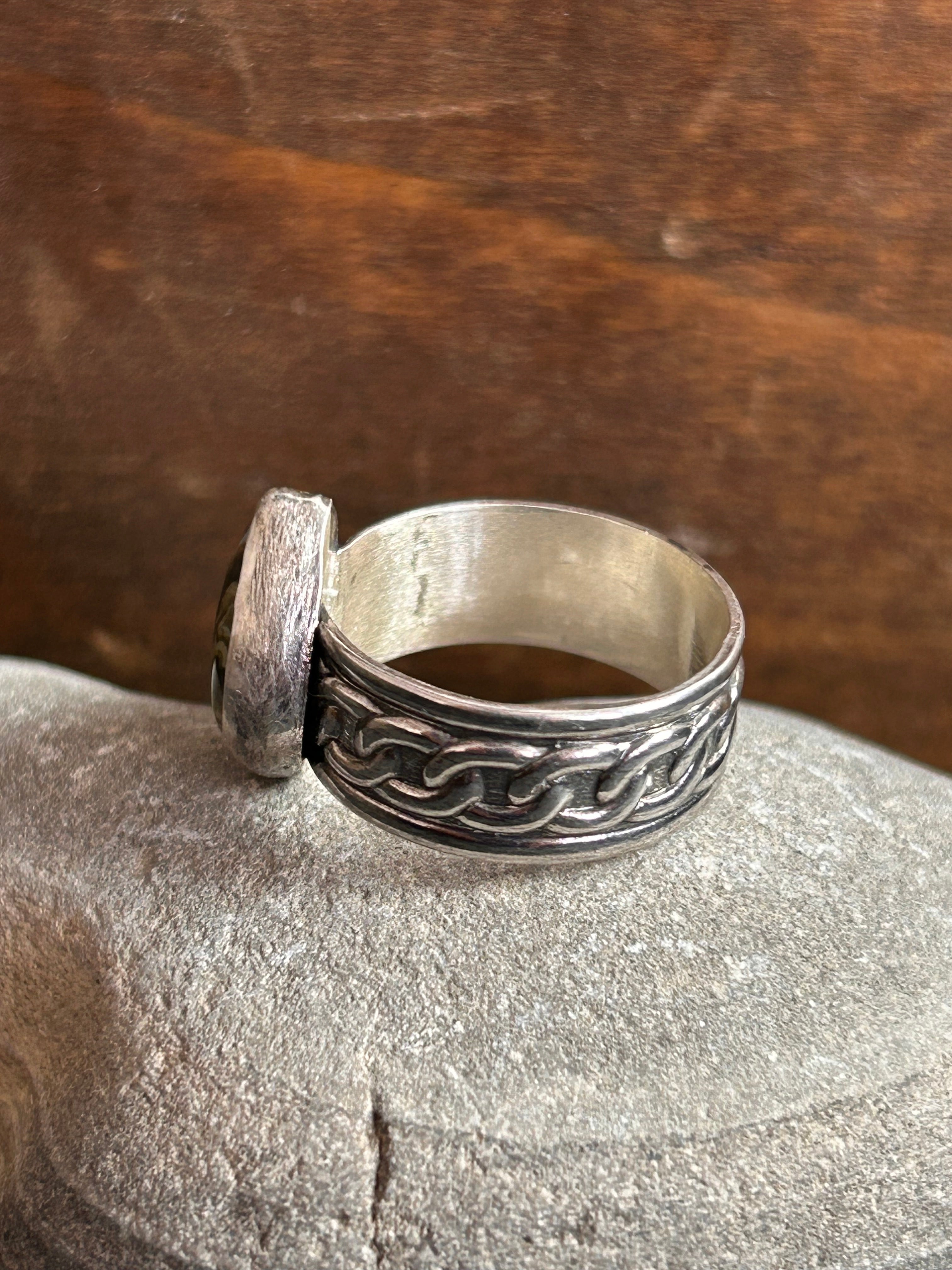 Green Ocean Jasper Ring