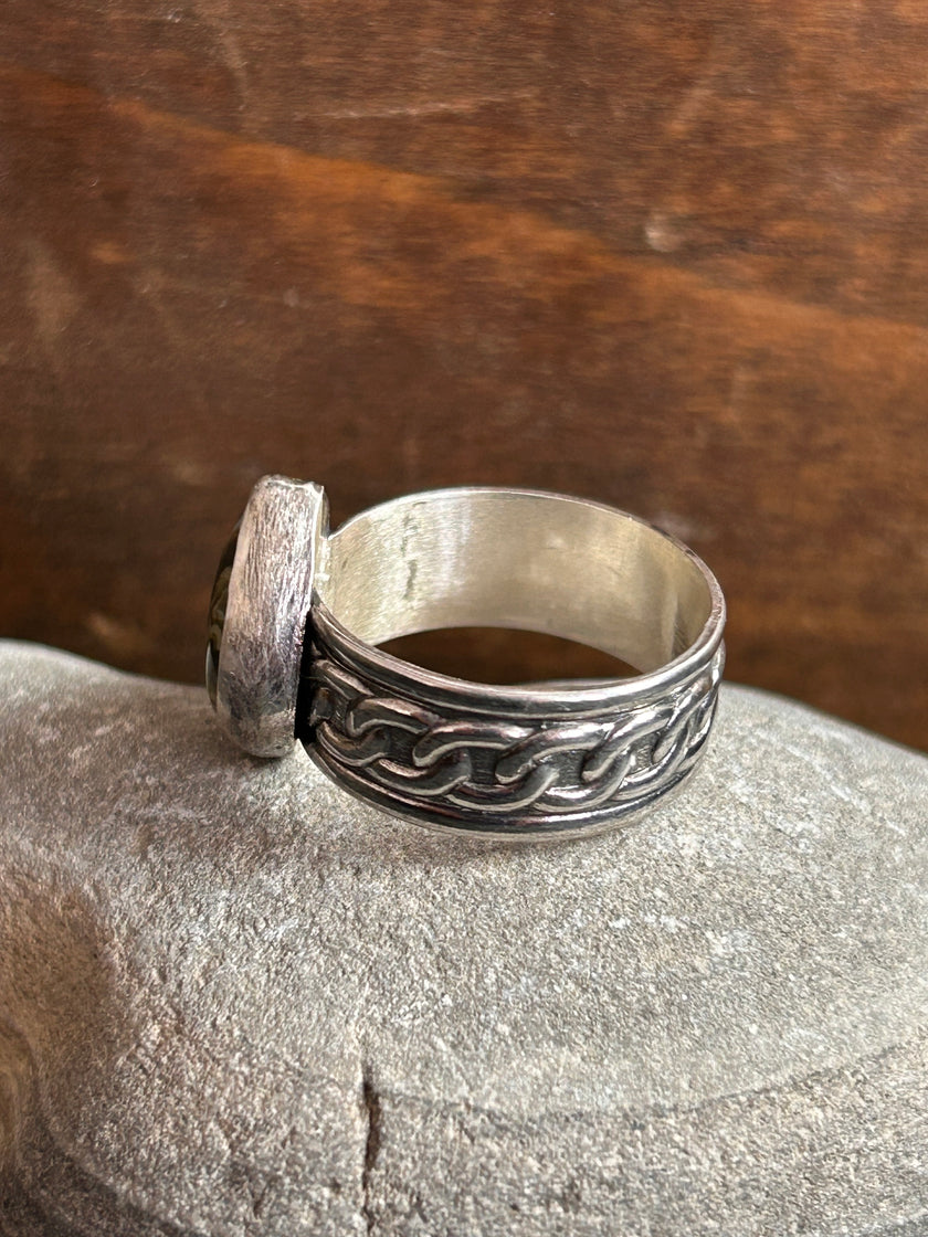 Green Ocean Jasper Ring