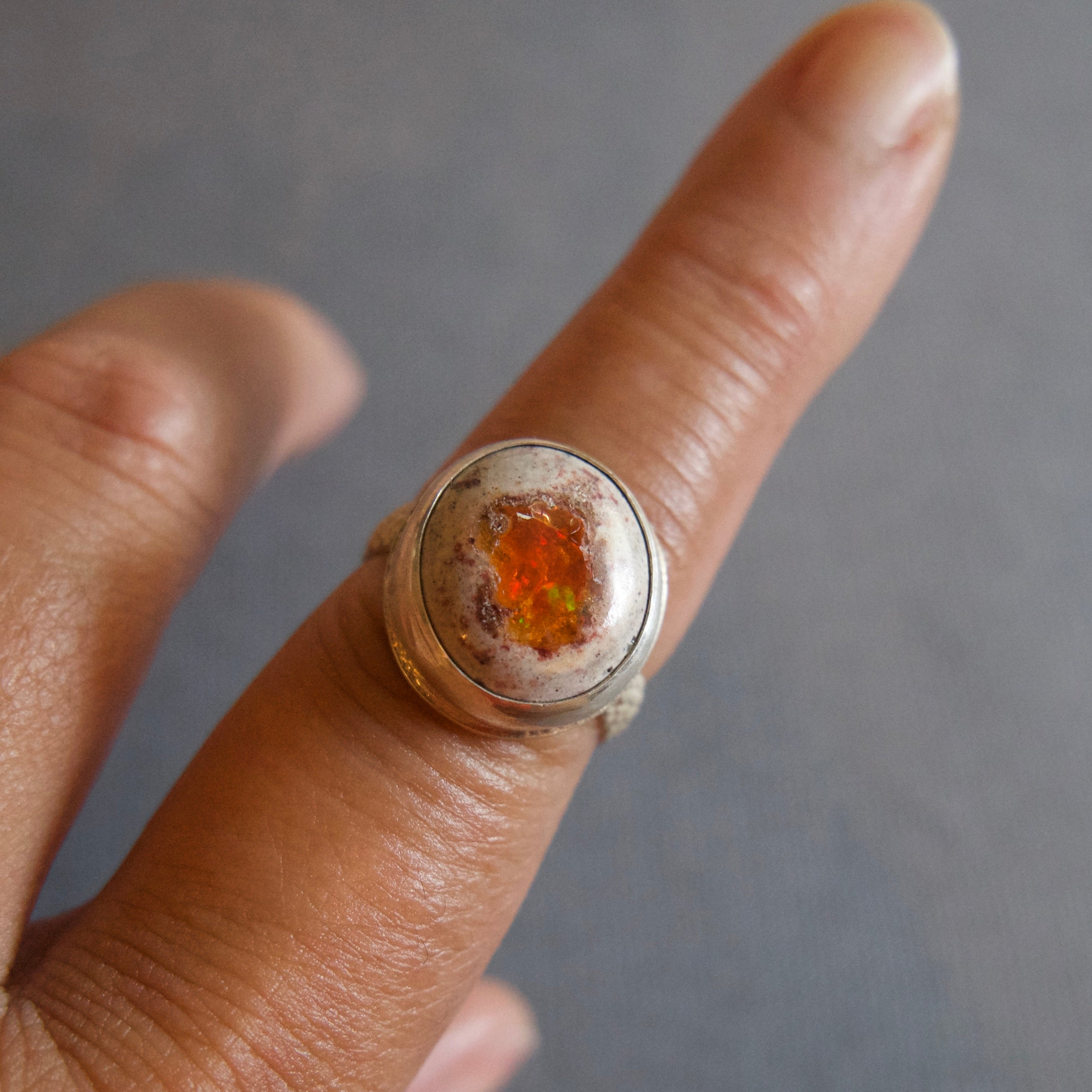 Mexican Opal Ring - size 8