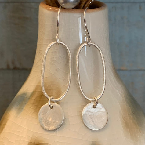 Oval Silver Dangles