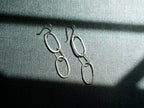 Triple Oval Silver Dangle Earrings