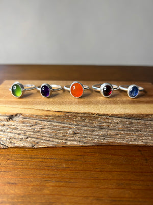 Gemmy Single Stone Rings