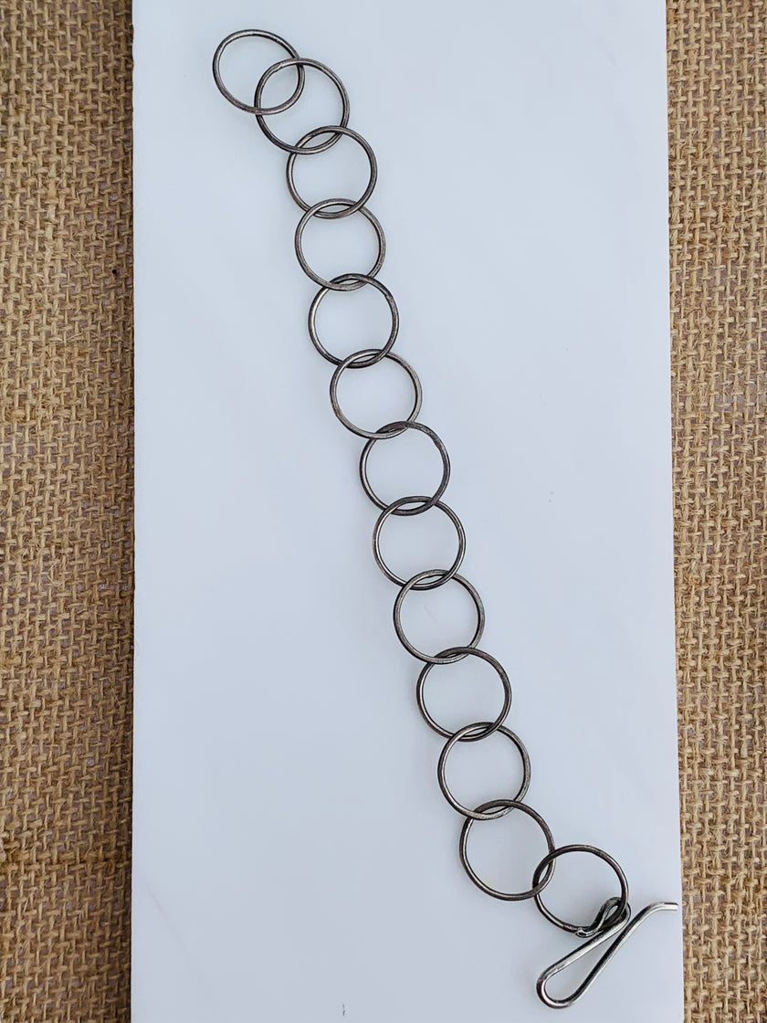 Round Link Sterling Silver Bracelet
