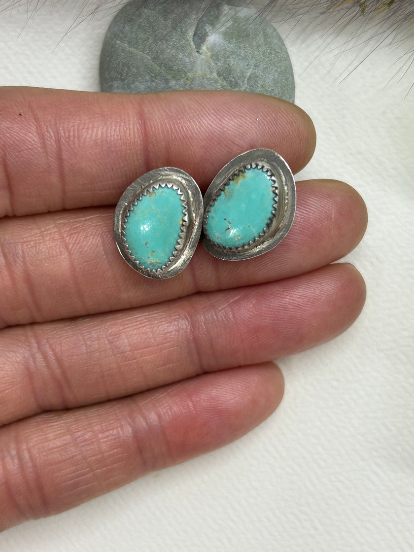 Kingman Turquoise Stud Earrings