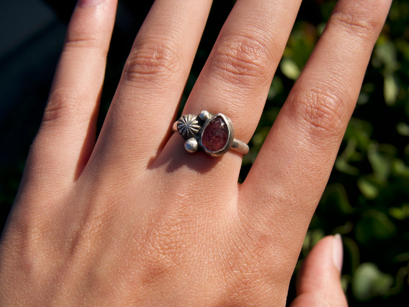 Tourmaline Cluster Ring - size 6.5