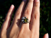 Green Tourmaline Cluster Ring - size 6.75