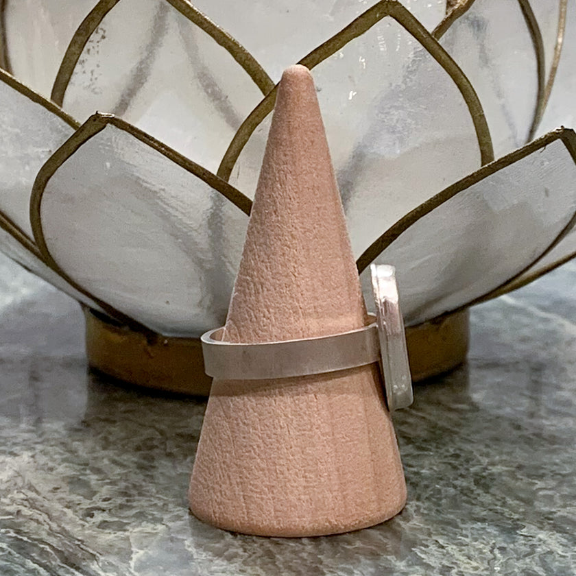 Dendritic Agate Ring - size 7.75