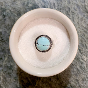 Turquoise and Sterling Silver Ring - size 8