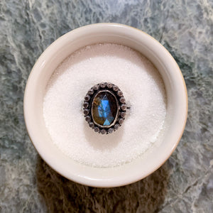 Labradorite and Sterling Silver Ring - size 8
