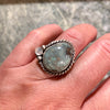 Variscite and Sterling Silver Ring - size 8.25